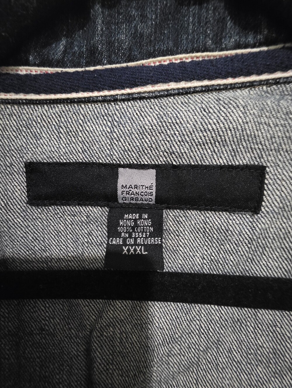 Vintage Marithé François Girbaud Dark Wash Denim Zip Jacket Men's XXXL 3XL 90s - Picture 6 of 12